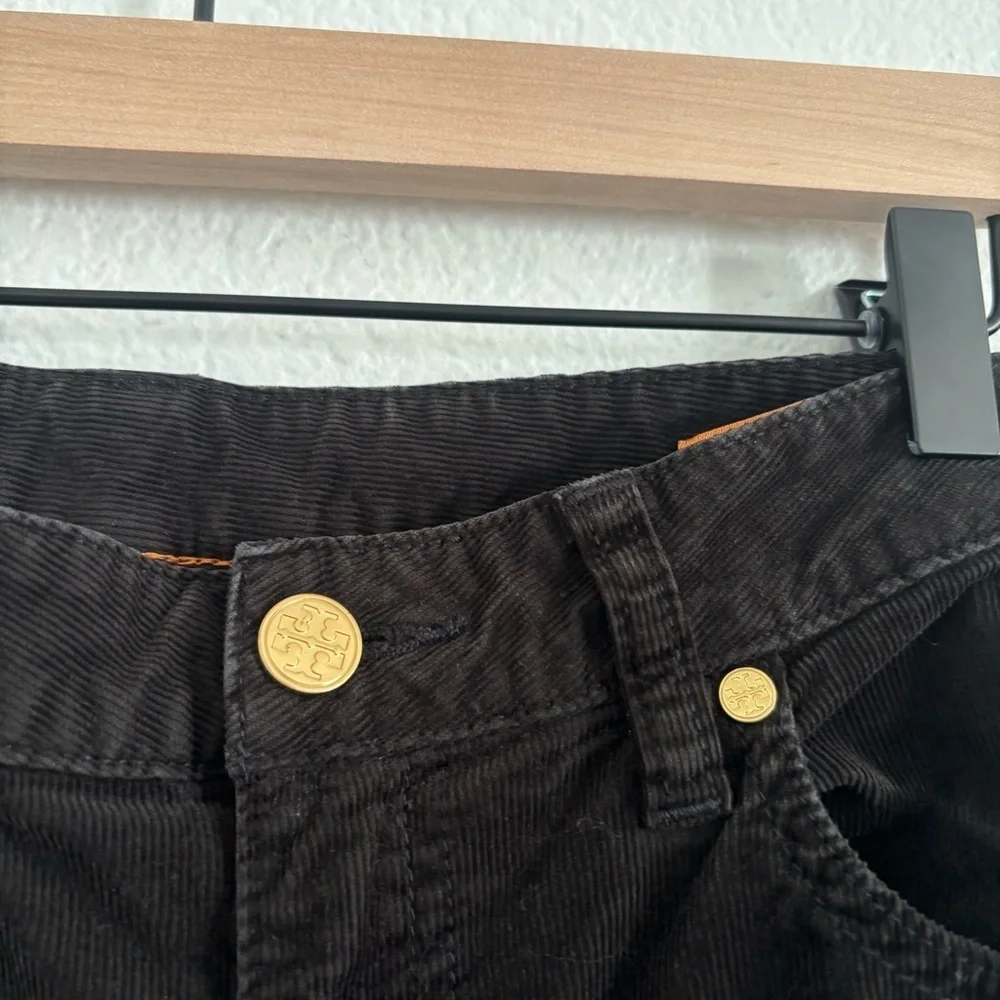 Tory Burch Women's Size 29 Black Ivy Super Skinny Corduroy Jeans